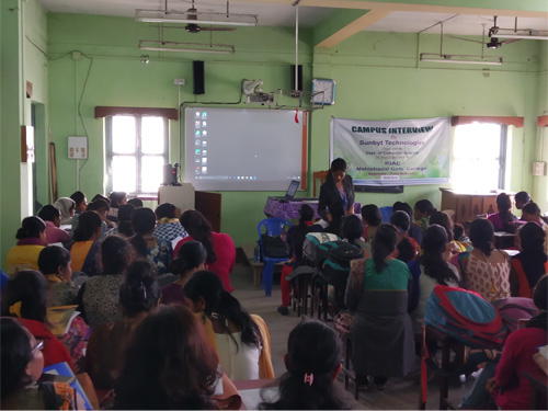 Students attending a session in the ICT enabled Smart Class Room